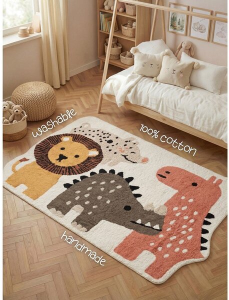 Памучен детски килим подходящ за пране/ръчно изработен 140x200 cm Snuggle Zoey – Hanse Home