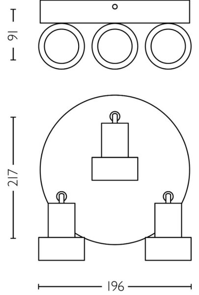 Philips - Спот CONDUIT 3xGU10/5W/230V черен/месинг