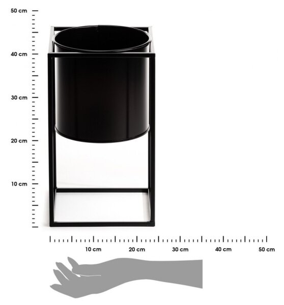 Стойка за цветя RING 40x23 см черен