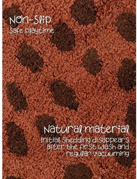 Кафяв памучен детски килим подходящ за пране/ръчно изработен 120x149 cm Snuggle Berry – Hanse Home