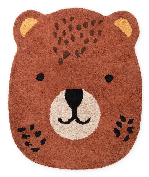 Кафяв памучен детски килим подходящ за пране/ръчно изработен 120x149 cm Snuggle Berry – Hanse Home