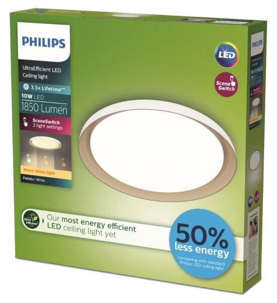 Philips - LED Димируем плафон PEBBLO LED/10W/230V 2700K бял