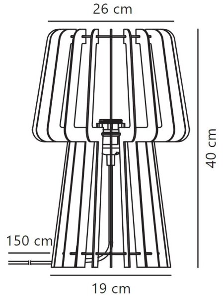 Nordlux - Настолна лампа GROA 1xE27/40W/230V