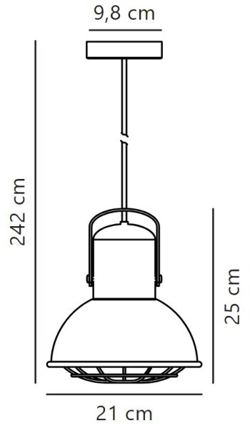 Nordlux - Пендел PORTER 1xE27/60W/230V