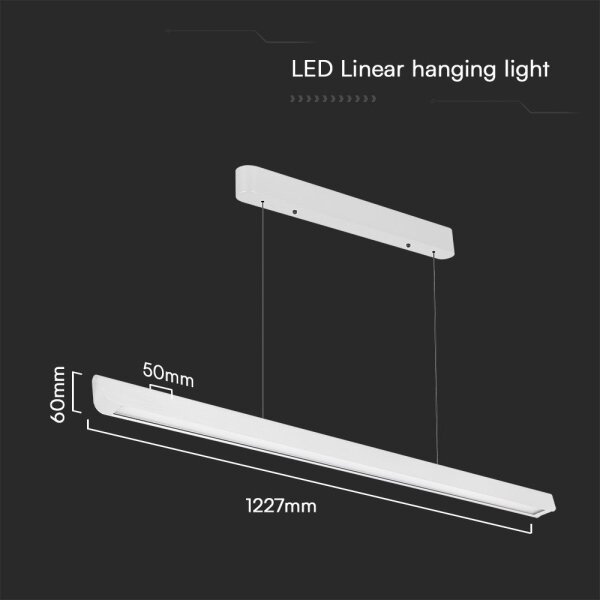 LED Пендел LED/36W/230V 3000/4000/6400K бял