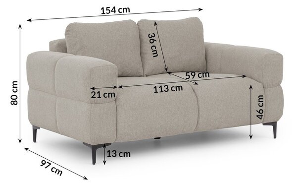 Бежов диван 154 cm Helio – Ropez