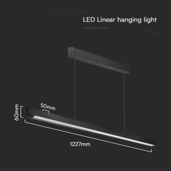 LED полилей на кабел 36W 230V 3000/4000/6400K черен