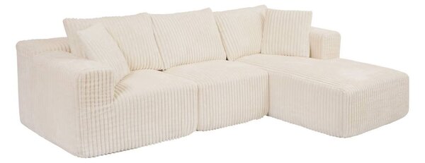 Компресиран ъглов диван atmosphera Solka, 254 cm,Кордурой - Слонова Кост