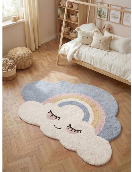 Кремав памучен детски килим подходящ за пране/ръчно изработен 140x200 cm Snuggle Nappi – Hanse Home