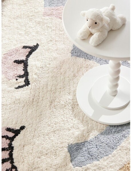 Кремав памучен детски килим подходящ за пране/ръчно изработен 140x200 cm Snuggle Nappi – Hanse Home