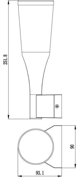 Deko-Light 731083 -LED Екстериорен аплик BESSMA 9,6W/230V IP54 антрацит