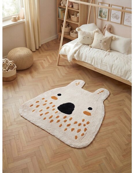 Кремав памучен детски килим подходящ за пране/ръчно изработен 120x137 cm Snuggle Nienchen – Hanse Home