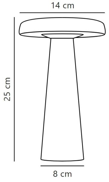 DFTP by Nordlux - LED Димируема екстериорна настолна лампа ARCELLO LED/2,8W/3,7V IP54