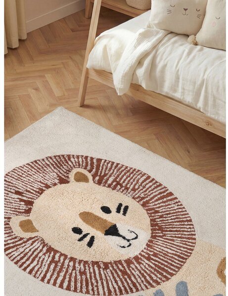 Кремав памучен детски килим подходящ за пране/ръчно изработен 140x200 cm Snuggle Leander – Hanse Home