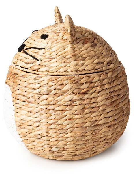 Детска кошница за играчки от воден зюмбюл естествена ø 40x43 cm Cat – Compactor