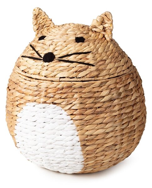 Детска кошница за играчки от воден зюмбюл естествена ø 40x43 cm Cat – Compactor