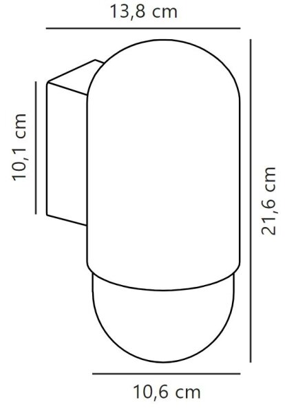 Nordlux - Екстериорен аплик HEKA 1xE27/60W/230V IP54 бежов