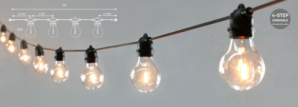 Удължител на светлинната верига брой крушки 10 бр. дължина 500 cm Link – Markslöjd