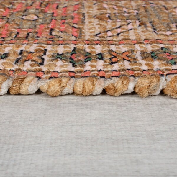 Ръчно изработен килим със смес от юта в розов и теракотен цвят 160x230 cm Lana Jute – Flair Rugs