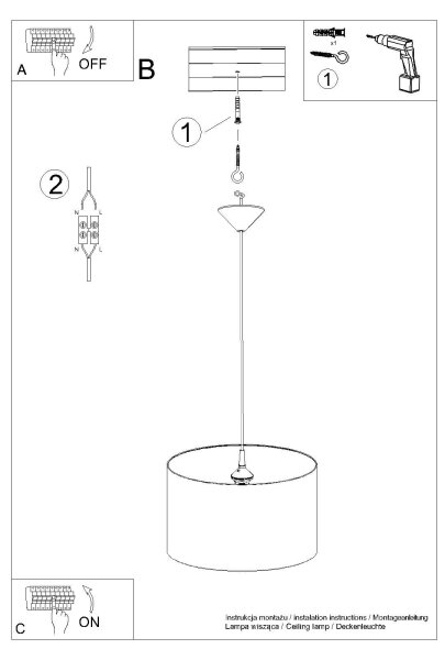 Sollux SL.1415 - Детски пендел PRINCESS 1xE27/15W/230V Ø 40 см