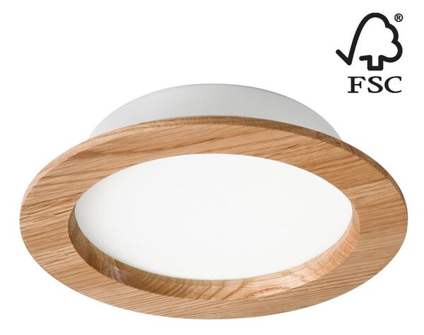 LED Лампа за окачен таван WOODY SPOT LED/16,5W/230V 4000K дъб ø 18,5 см