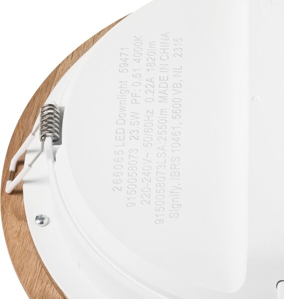 LED Лампа за окачен таван WOODY SPOT LED/23,5W/230V 4000K дъб ø 23,5 см