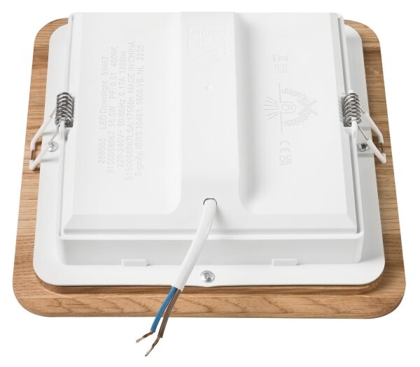LED Лампа за окачен таван WOODY SPOT LED/17W/230V 3000K дъб 18,5x18,5 см