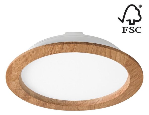 LED Лампа за окачен таван WOODY SPOT LED/23,5W/230V 4000K дъб ø 23,5 см