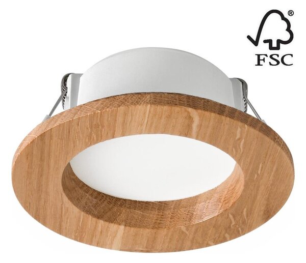 LED Лампа за окачен таван WOODY SPOT LED/5,5W/230V 4000K дъб ø 10 см