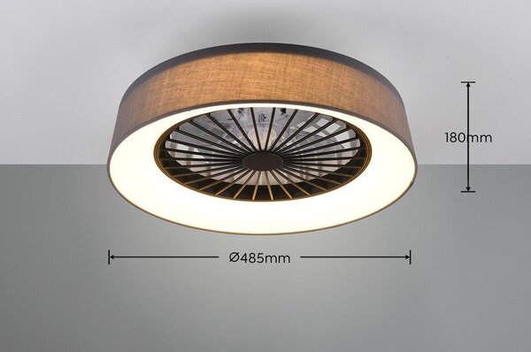 Сиво LED осветително тяло за таван Farsund – Reality