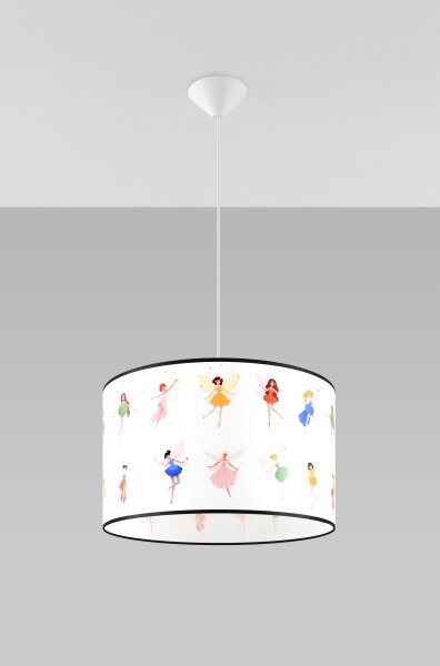 Sollux SL.1417 - Детски пендел FAIRY 1xE27/15W/230V Ø 40 см