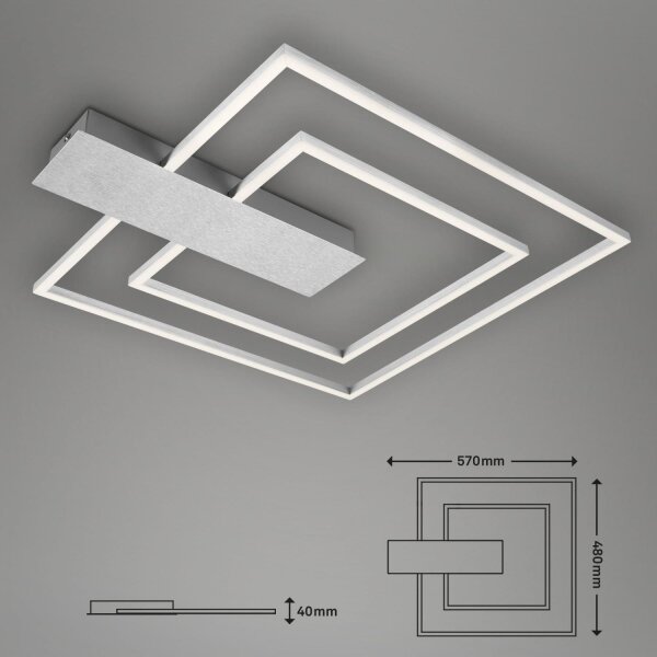 Briloner 3545-018 - LED Димируем плафон NICO LED/25W/230V хром