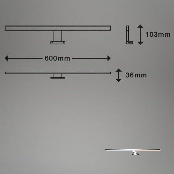 Briloner 2299-018 -LED Димируема лампа за огледало в баня LED/8W/230V IP44