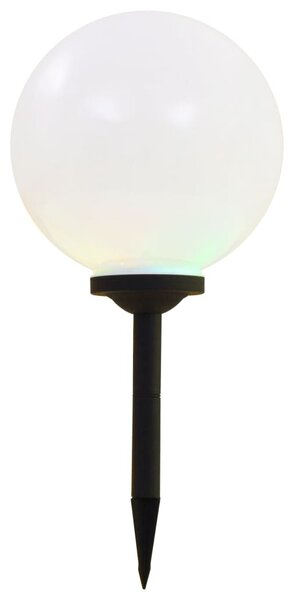 VidaXL Градински соларни лампи, LED, 2 бр, сферични, 30 см, RGB