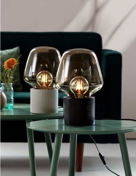 Nordlux - Настолна лампа CHRISTINA 1xE27/25W/230V бетон/черен