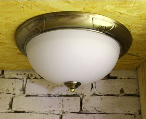 Searchlight 2139-38AB - Плафон FLUSH 3xE14/40W/230V месинг