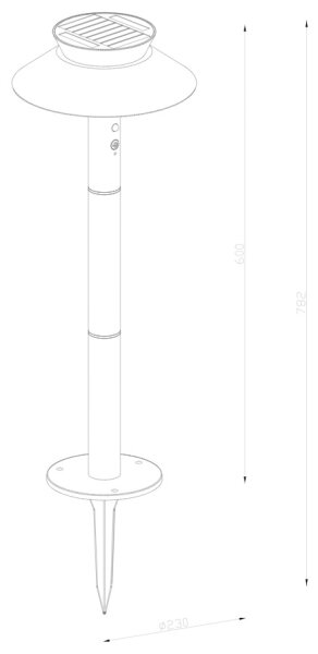 Nordlux - LED Соларна лампа със сензор JUSTINA LED/5W/3,7V IP44