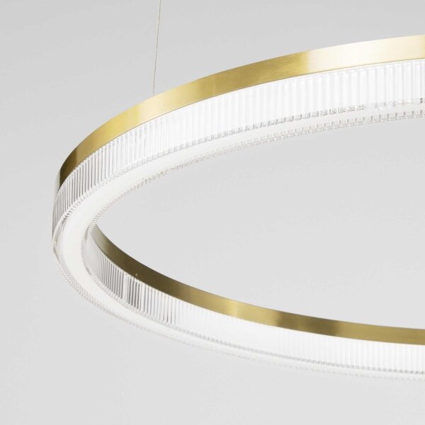 Ideal Lux - LED Пендел CROWN LED/30W/230V 3000K Ø 60 см CRI 90 месинг