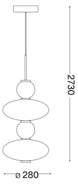 Ideal Lux - LED Пендел LUMIERE LED/34W/230V