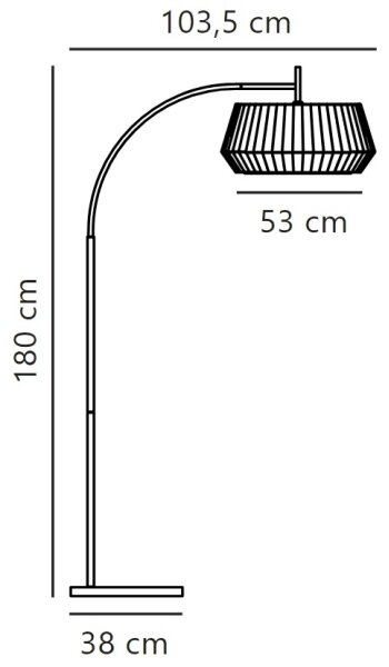 Nordlux - Лампион DICTE 1xE27/60W/230V черен/бял