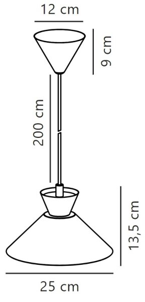 Nordlux - Пендел DIAL 1xE27/40W/230V Ø 25 см жълт