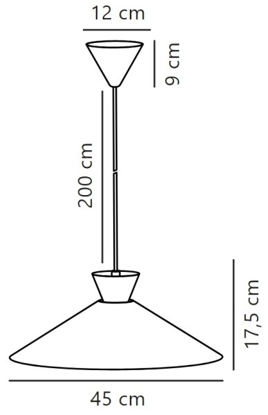 Nordlux - Пендел DIAL 1xE27/40W/230V Ø 45 см жълт