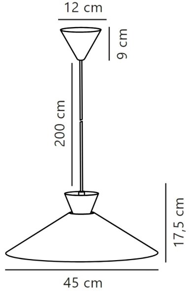 Nordlux - Пендел DIAL 1xE27/40W/230V Ø 45 см сив