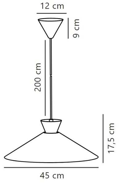 Nordlux - Пендел DIAL 1xE27/40W/230V Ø 45 см черен