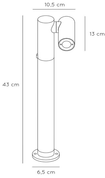 Lucide 27895/05/29 - LED Екстериорна лампа TATUM LED/5W/230V IP65 43 см антрацит