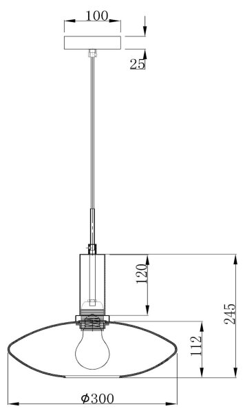 Lucide 25413/01/02 - Пендел SINGALA 1xE27/60W/230V