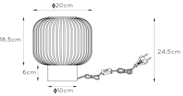 Lucide 45586/20/62 - Настолна лампа MALOTO 1xE27/40W/230V бежов/златист