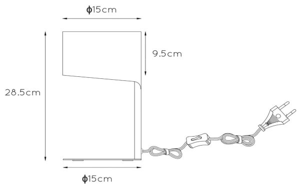 Lucide 45504/01/31 - Настолна лампа KNULLE 1xE14/40W/230V бял