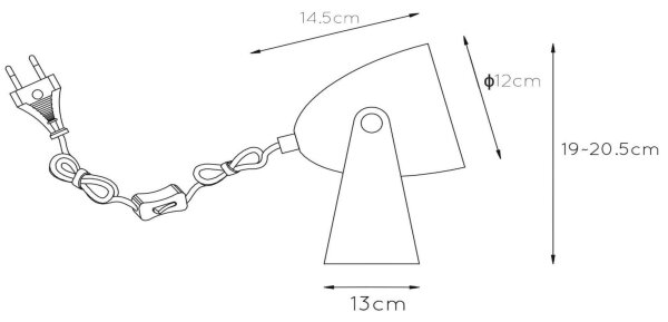 Lucide 45564/01/31 - Настолна лампа CHAGO 1xE14/40W/230V бял