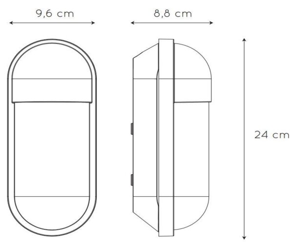 Lucide 29897/01/31 - Екстериорен аплик CAPSULE 1xE27/15W/230V IP54